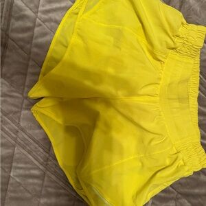 Lululemon Athletica Vibrant Yellow Athletic Shorts